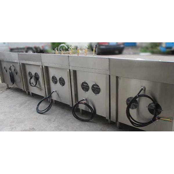 Thumb handle, fine funnel counter top pasta cooker