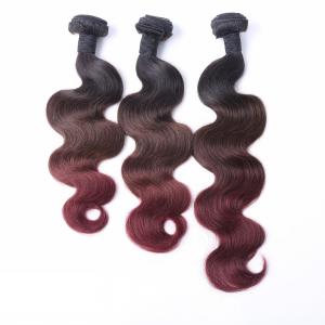 China 8-30 Inches 100% Human Hair Extension Ombre 3 Color Body Wave Brazilian Hair on sale