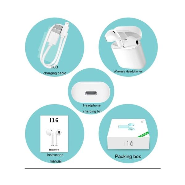 I16 Tws Noise Concelling Earbud Wireless Waterproof Headphones Bluetooth Earphone in-Ear Gaming Audifonos Bluetooth