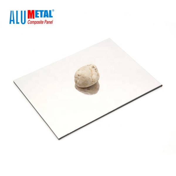 1220 X 2440mm Golden B1 Aluminium Composite Mirror Sheet 0.5 Mm Thick HDPE Core