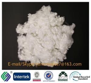 China 7D/64MM siliconized raw white  A Grade hollow conjugated 100%polyester staple fiber on sale