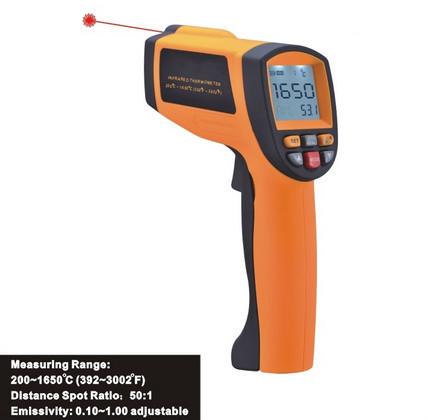 Cheap Data Store/Recall Function, Handheld Digital Laser Infrared Thermometer IR1650, Data Hold function for sale
