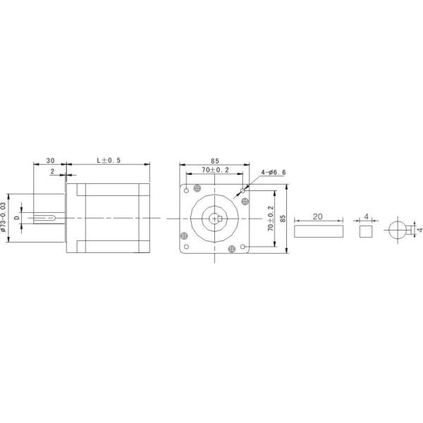 3-phase 86 Series hybrid stepper motor J3913-H
