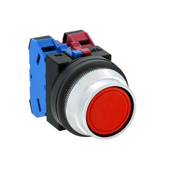 Cheap ABN2F11R 1NO Contact Structure Push Button Switch φ30 Mounting Hole Size with Red Illumination for sale