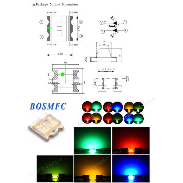Practical Bi Color SMD LED 0603 Red & Green Light For Indicator Lights