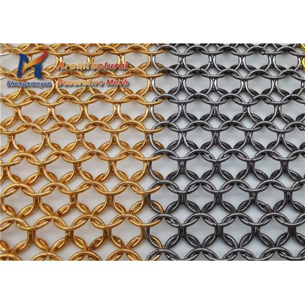 SS316L Chain Mail Curtain 1.5mm 25mm Decorative Wire Mesh Panels