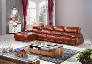 Best genuine leather home corner sofa living room furniture wholesale