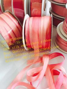 Best 55-174 variegated silk ribbon,multicolor ribbon,rainbow 100% silk ribbon,ribbon,embroidery ribbon wholesale