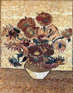 Best Colourful Flower Vase Mosaic Art Patterns Mosaic Tiles For Kitchen Splashback wholesale