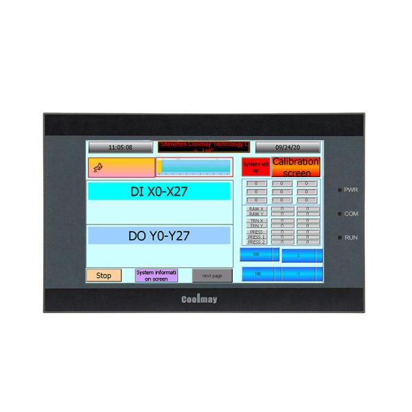 Cheap 800*480 Pixels 5 In HMI Control Panel 65536 Colors HMI Monitor With RS232 And WIFI for sale