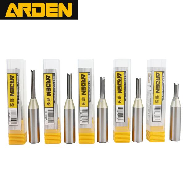 Arden 1/2 Shank 0107 Tct Straight Cnc Wood Router Bit 2 Flutes Straight Bits Grooving Woodworking Endmill Milling Cutter