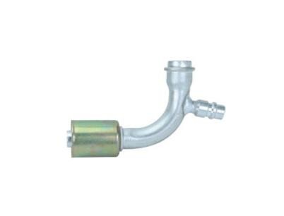 Auto A/C Hose Clamp Straight Connector With R134a Refrigerant Valve/Through Pipe Aluminium Fittings with R134a Valve