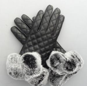 warm-keeping women sheepskin leather gloves