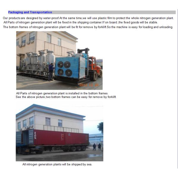 Fully Automated High Purity Nitrogen Purification System 0.5-0.65 Mpa