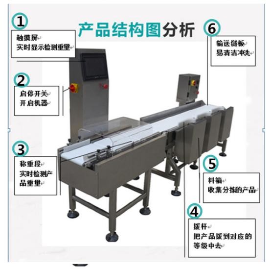Automatic Check Weight Machine line INCW-DJ220 500g 0.5g Checkweigher with screen 120pcs/Min AC220V 50Hz