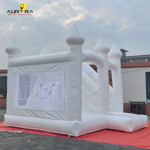 Customized Inflatable Bouncy Castle With Slide Wedding White Bounce House