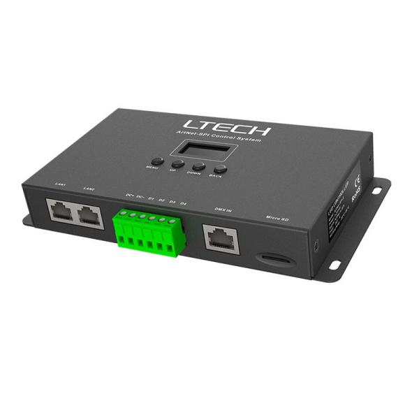 Cheap Black Artnet To SPI Artnet Pixel Controller With RJ45 DMX Connection for sale