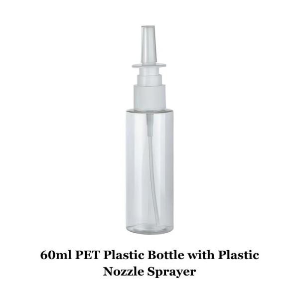15ml 30ml 40ml 50ml 60ml PET Plastic Bottles with Pump Sprayers or Plastic Caps