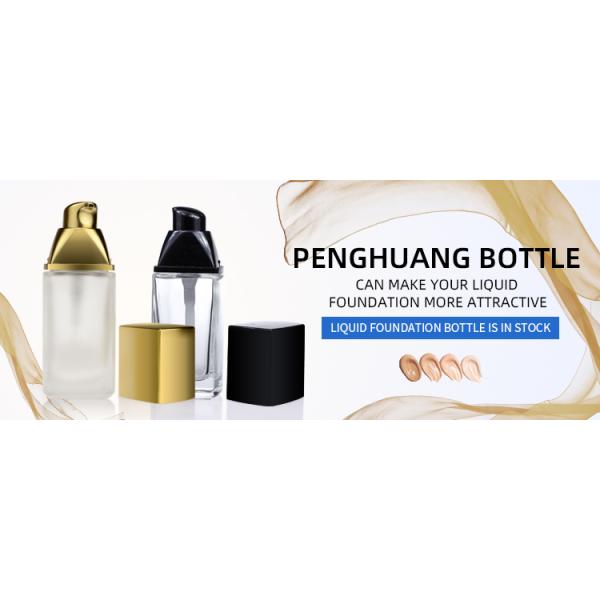 New Design Cosmetic Makeup Empty Liquid Foundation Bottle 30ml With Pump F113
