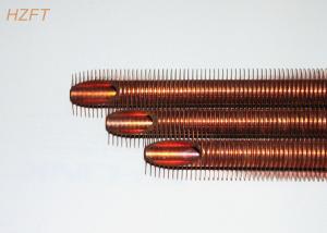 China Heat Transferring Copper Finned Tube Flexible For Coaxial Evaporators 10.2mm Inner Dia on sale