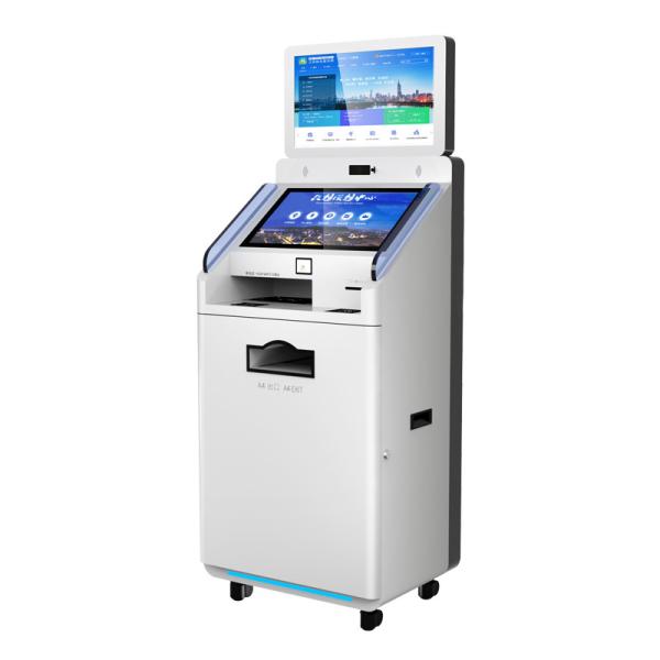 Cheap Official Management Building Self Service Kiosk Payment Terminal Metal Key Board Qr Code Scanner Printer Pos Location for sale