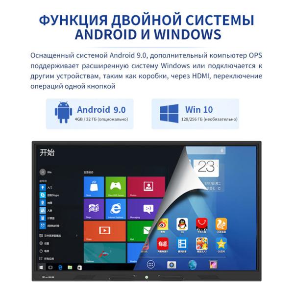 16.7MM 60'' Touch Screen Monitor Digital Smart Whiteboard 20 Point Touch