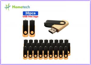Fully Capacity Metal Wooden Usb Flash Drive Swivel CE FCC RoHS certified