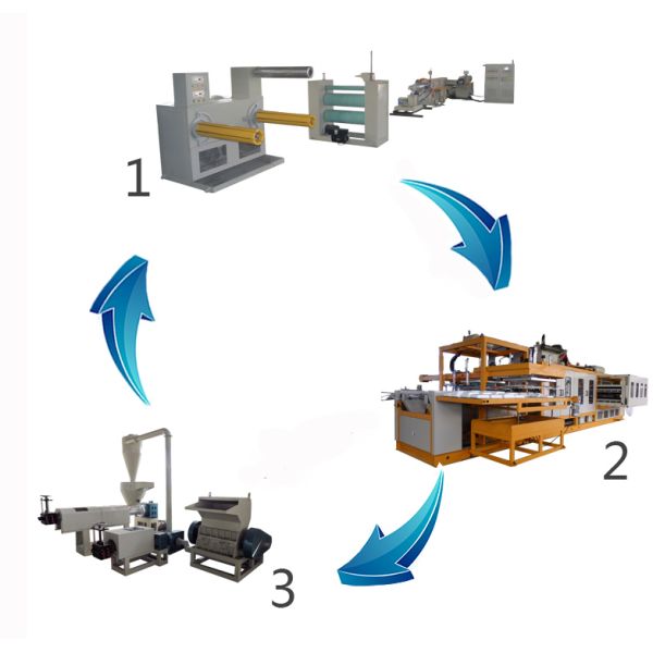 High Efficiency Disposable Lunch Box Making Machine with Robot Arm Collection
