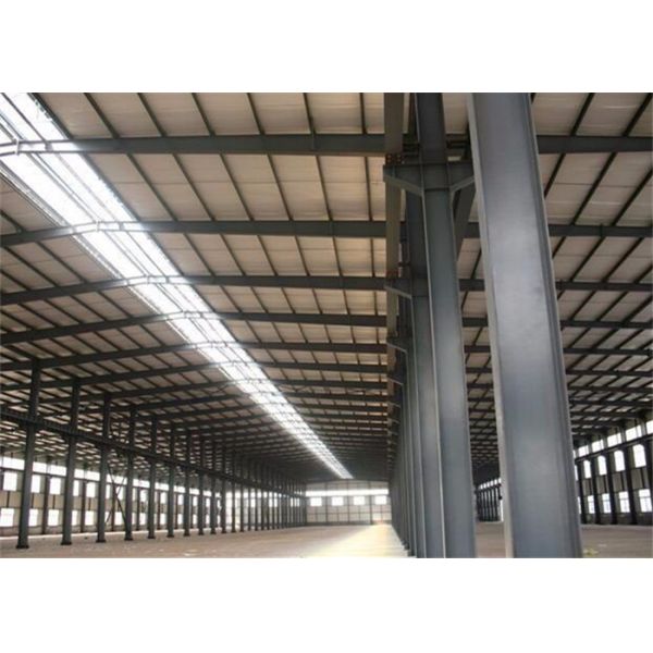Portal Structure Prefabricated Metal Buildings , Galvanized Prefab Steel Workshop