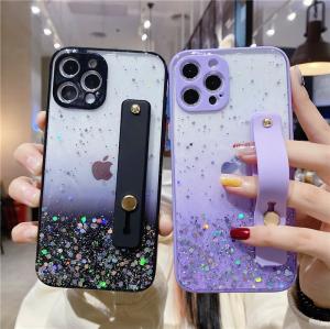 Best Wrist Strap Glitter Star Camera Protector Case For IPhone 12 Pro Max wholesale