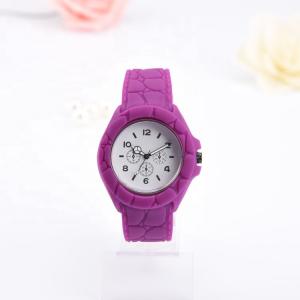 China Promotional Gifts Silicone Rubber Bracelet Watch Purple Color With RoHS & CE Approval on sale