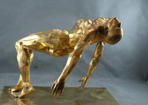 Best Modern Bronze Sculpture, Bronze Man Sculpture Gold Finished wholesale