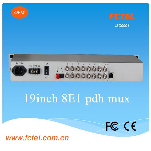 Cheap High Reliability and Stability 8E1 TO FE  2RS232/422/485 PDH Fiber Optical Multiplexer for sale