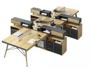China Staff Workstation Desk L Shape Wood Melamine Table Office Furniture on sale