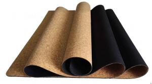 China 26‘’ Popular Eco-Friendly Anti Slip Natural Cork Rubber Yoga Mat, customized thickness on sale