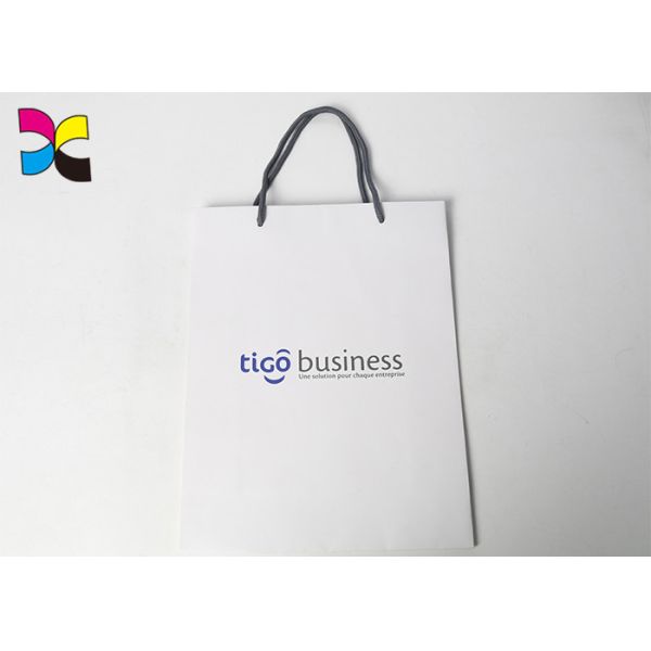 Hair Care Items Printed Carrier Bags With White Handle In CMYK Color Eco - Friendly