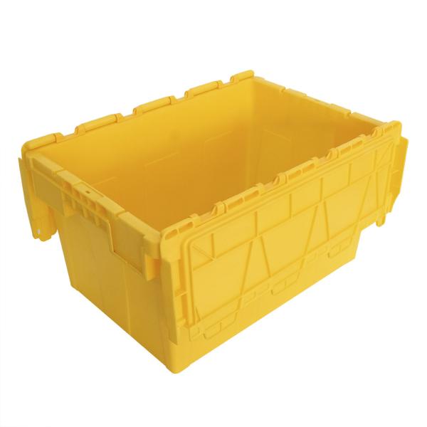 Cheap Logistic Storage Solution Tourtop Heavy Duty Stackable Plastic Storage Crates with Lid for sale