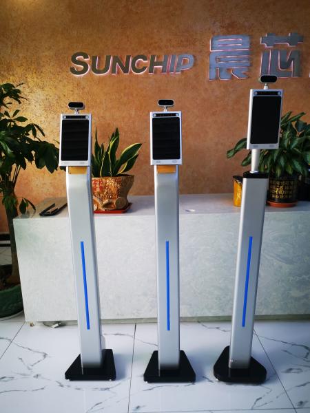 Cheap Android LCD Displayer Face Recognition Thermometer With Human Body Detection Module for sale