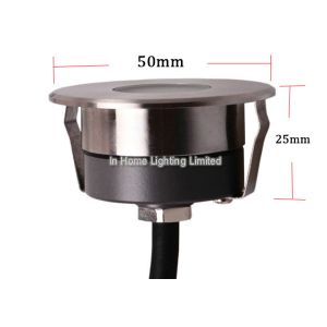 China Mini Round Stainless Steel LED Underground Light for Deck , 3W LED Step Light on sale