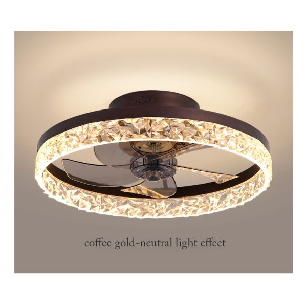 Modern Ceiling Lights Fans Lamp LED Remote Control Changeable Adjustable Indoor Home Decoration Living Dining Room 30W