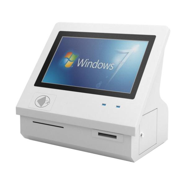 Cheap Elegant stylish And Space-saving Desktop Kiosk With Durable Steel Enclosure vandal-proof IR Touchscreen And TFT LCD for sale