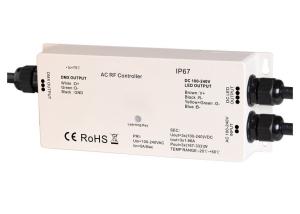 China High Voltage LED Strip RF - DMX Controller , 3 Channel Dmx Decoder RGB Max 5A IP67 on sale