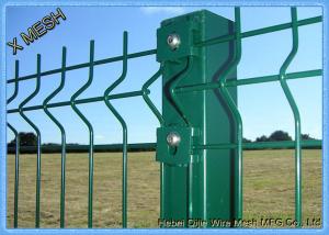 Best Green Powder Coated Wire Mesh Fence Panels Perimeter Coated Welded Wire Fence Steel wholesale