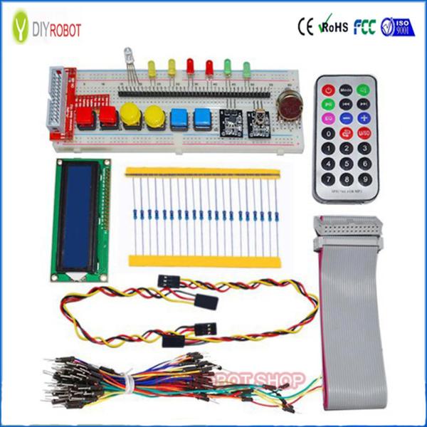 GPIO Starter Kit for Raspberry Pi T-Cobbler 1602 LCD RGB Leds DS18B20 IR Remote