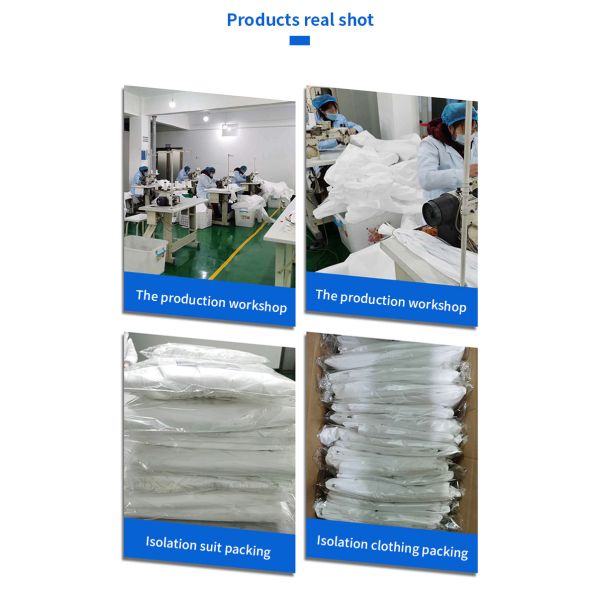 S-5XL Plus Size Disposable Isolation Gowns In Stock EN14126 standard