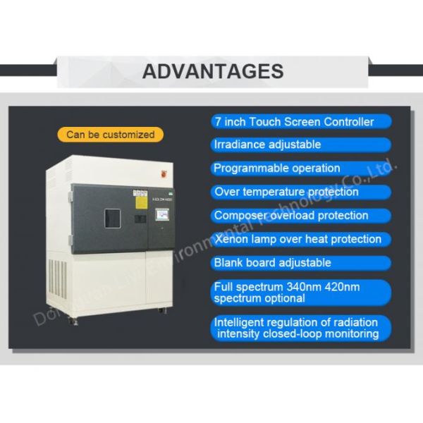 LIYI Xenon Lamp Aging Test Chamber LCD Touch Screen 550-1200W/M2