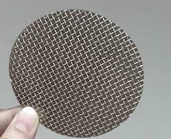 25-60 Mesh Stainless Steel Filter Disc , Wire Mesh Filter Screen Round / Square Hole