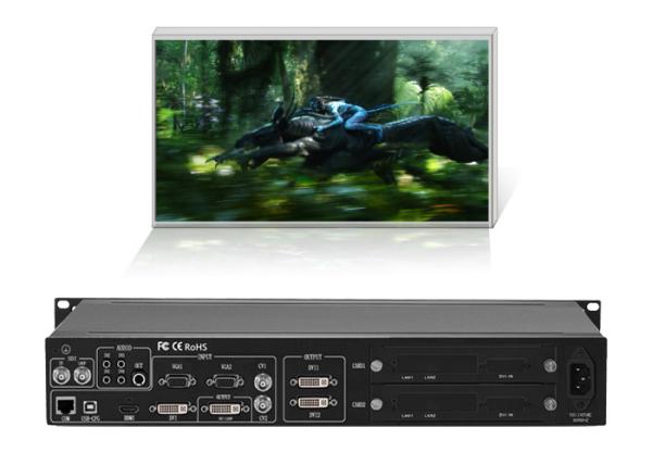 Cheap 1HDMI 1 VGA 2 BNC Input 2 DVI Output LED Wall Processor With 1U Casing for sale