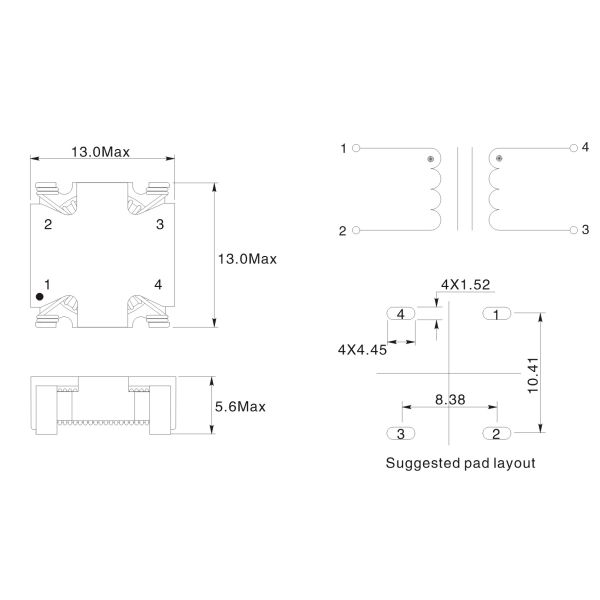 Electronics Appliances Common Mode Power Line Choke Power Coils With LCD Display