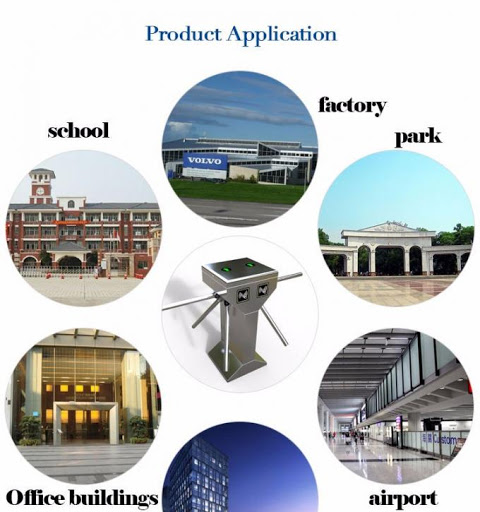 Passage Width 550mm RS485 Pedestrian Security Turnstile Gate AC220V 50HZ